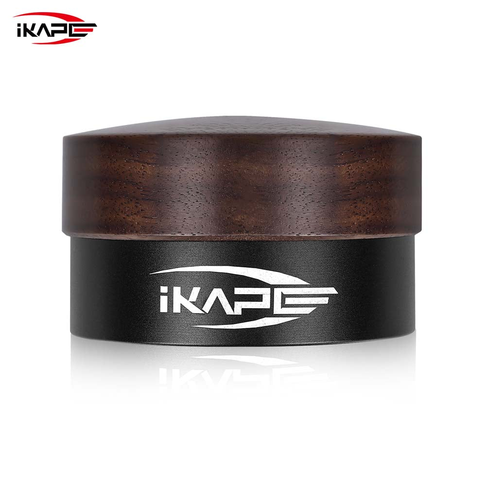 IKAPE Coffee Distributor, Espresso Gravity Distributor(Wooden Handle,Black Base)