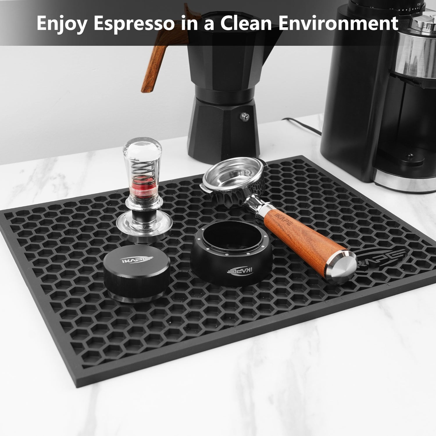 IKAPE Drying Coffee Maker Mat, Multi-functional Water Filter Mat