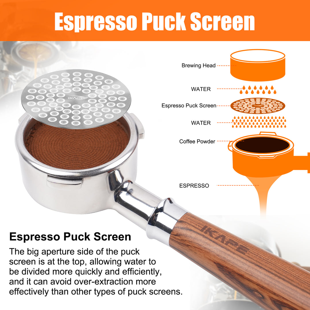 IKAPE Espresso Puck Screen, Coffee Puck Screen-Ultra-Thin （New）