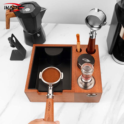 IKAPE V4 Espresso Knock Box, Espresso Coffee Organizer Box