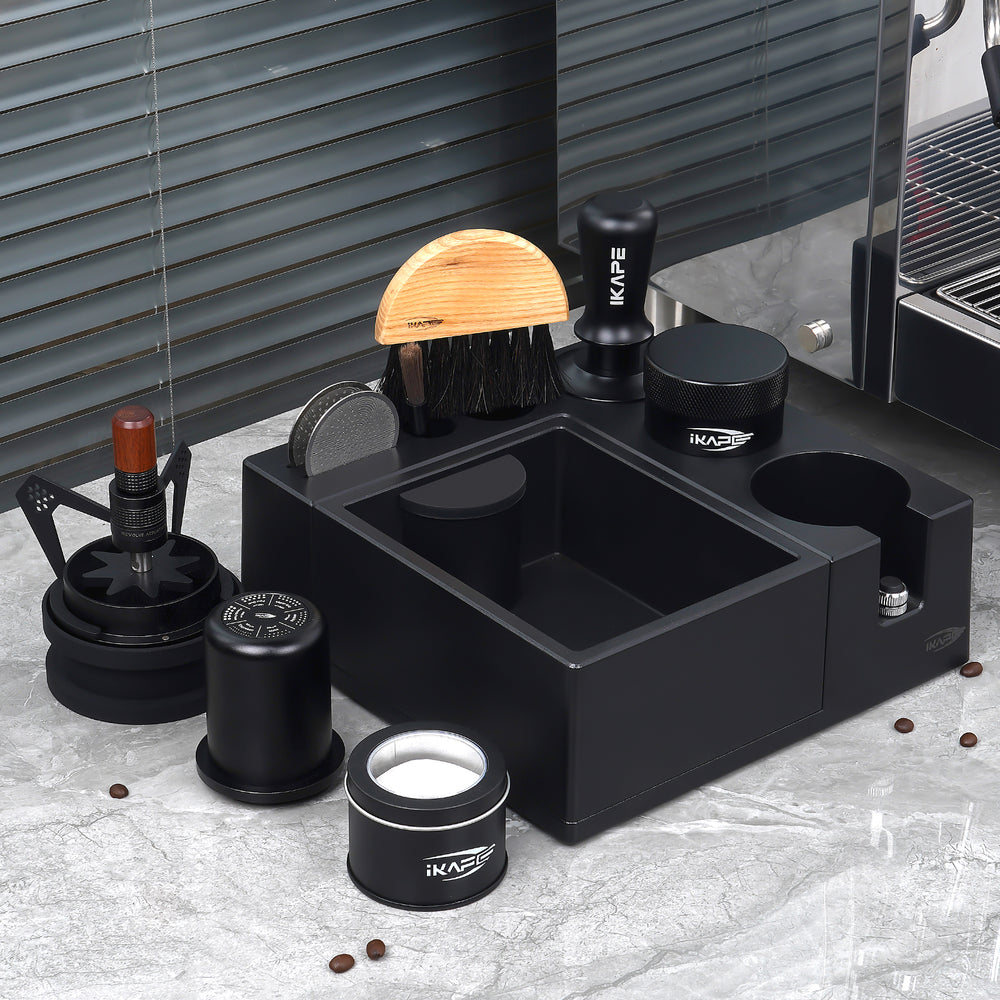IKAPE Espresso Tools Set ABS V2 Knock Box All Black Kit