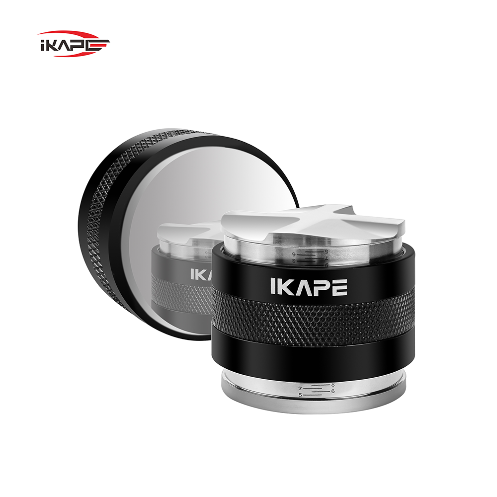 IKAPE Coffee Distributor &amp; Hand Tamper, 2 in 1 Adjustable Depth Espresso Distributor