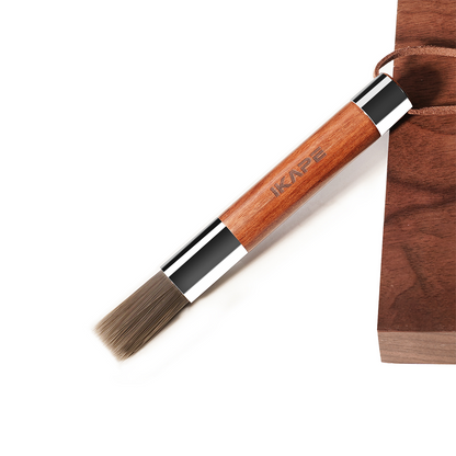 IKAPE  Espresso Walnut Wood Handle Clean Brush