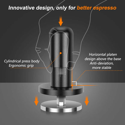 IKAPE Calibrated Coffee Adjustable Pressure Spring Tamper