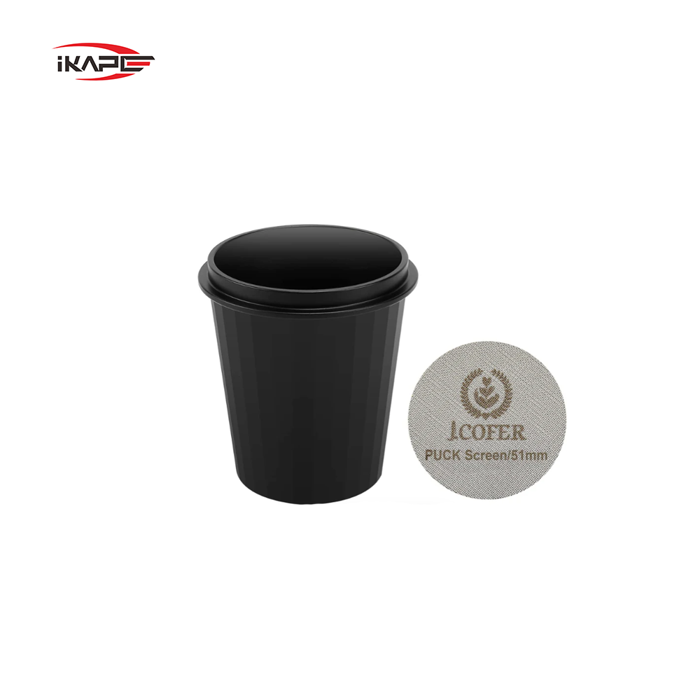 IKAPE Espresso Puck Screen, Reusable Professional Barista Portafilter Coffee Dosing Cup