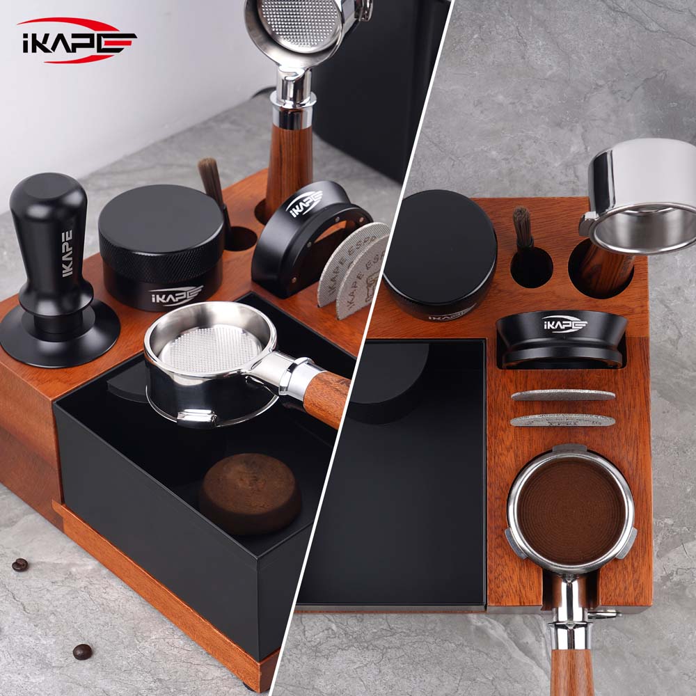 IKAPE V5 Espresso Knock Box, Espresso Coffee Organizer Box