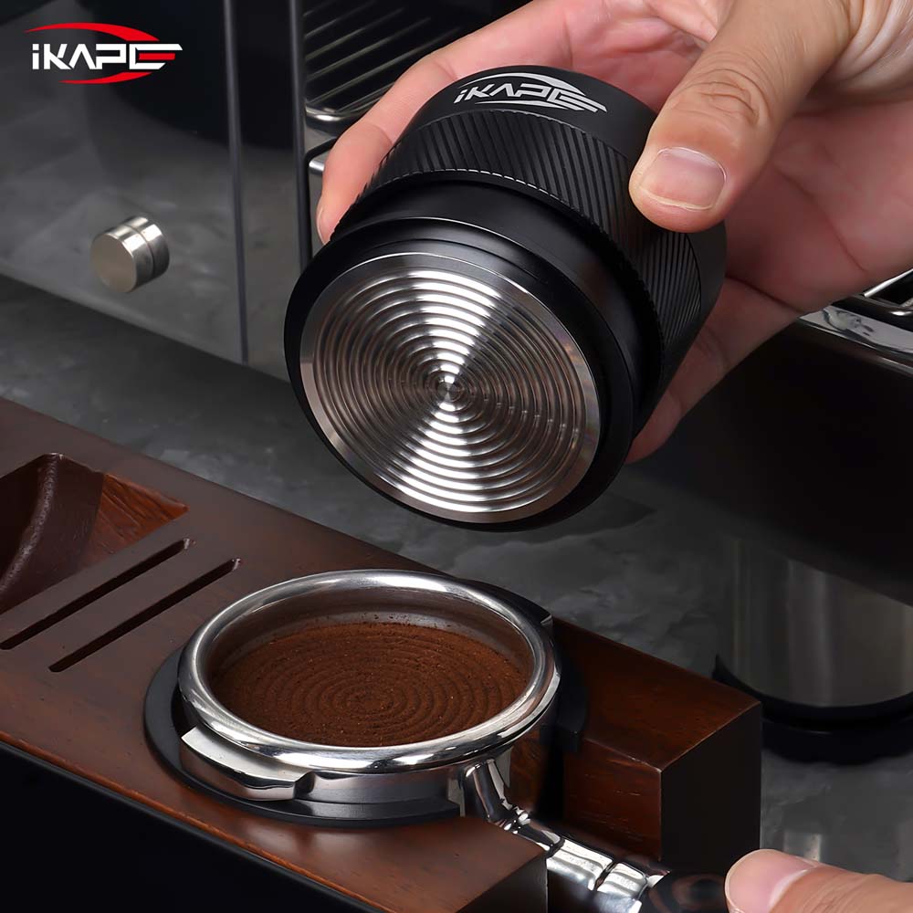 IKAPE V4 Espresso Calibrated Tamper, Coffee Plam Tamper with Spring Loaded