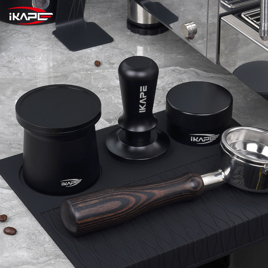 IKAPE Espresso Tamper Distributor Blind Shaker Cup Sets(All Black)