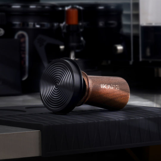 IKAPE V3 Calibrated Coffee Tamper(Wooden Handle,Black Base)