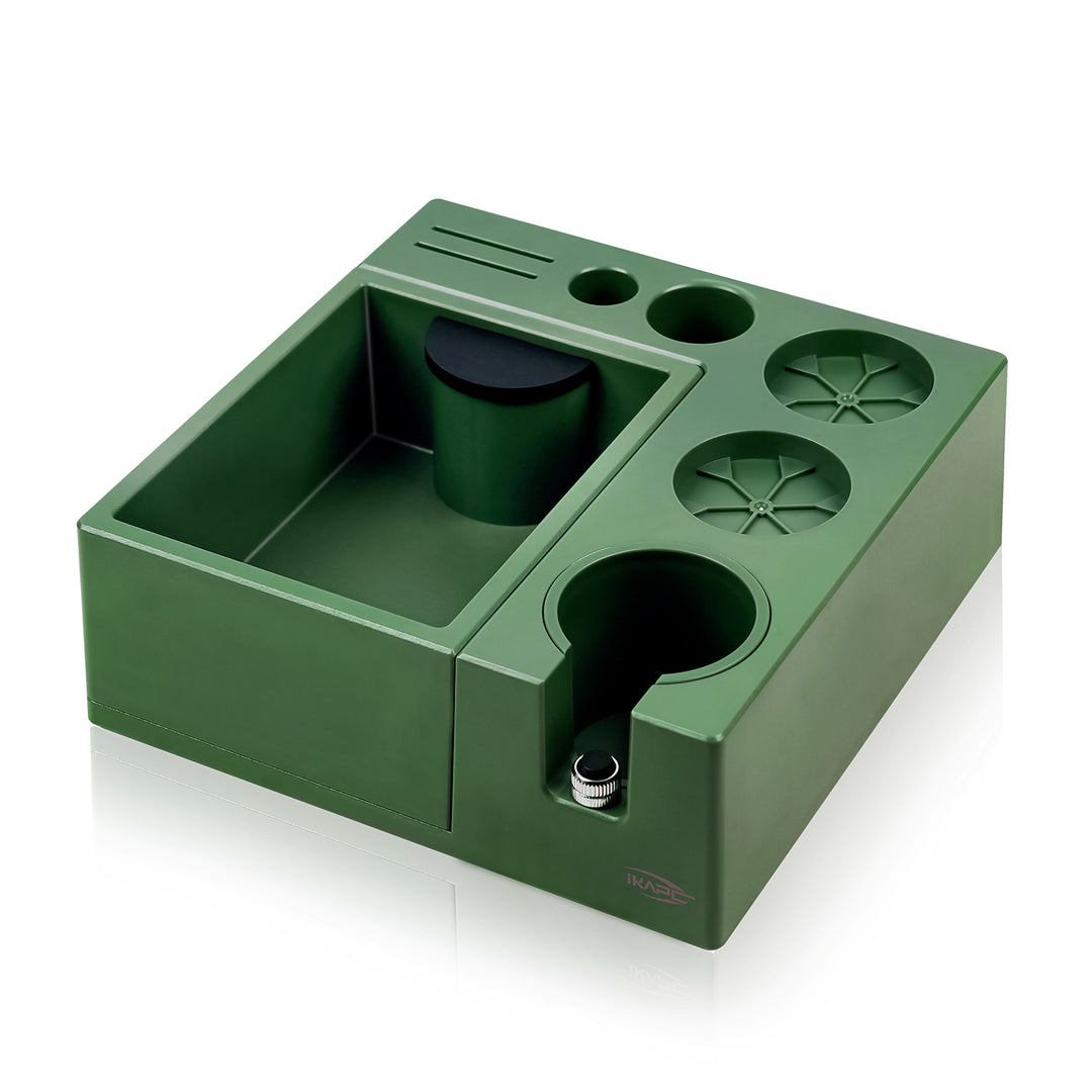 IKAPE Espresso Products, ABS V2 Knock Box For 51mm, 54mm, 58mm Portafilter(Dark Green)