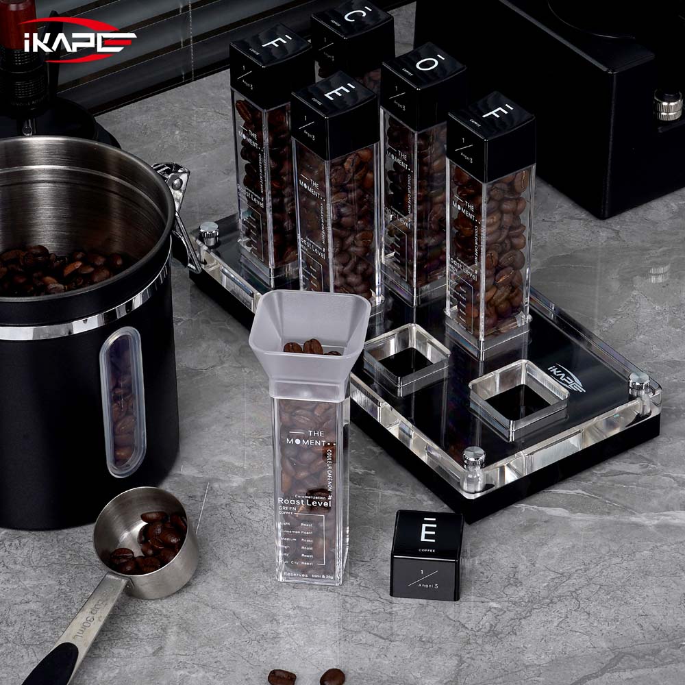 IKAPE Coffee Bean Cellars with Stand &amp; Hopper 6 Tubes and 12 Tubes