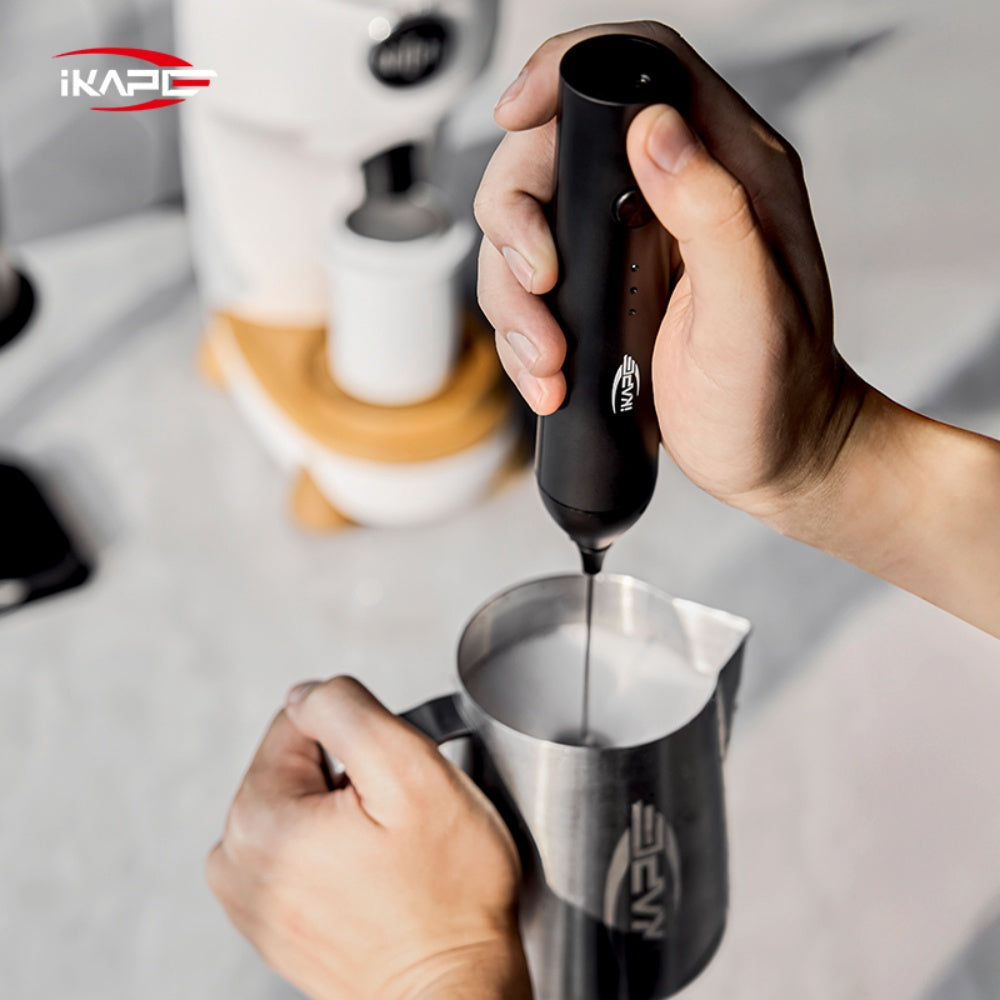 IKAPE Handheld Electric Milk Frother - Professional Coffee Foam Maker
