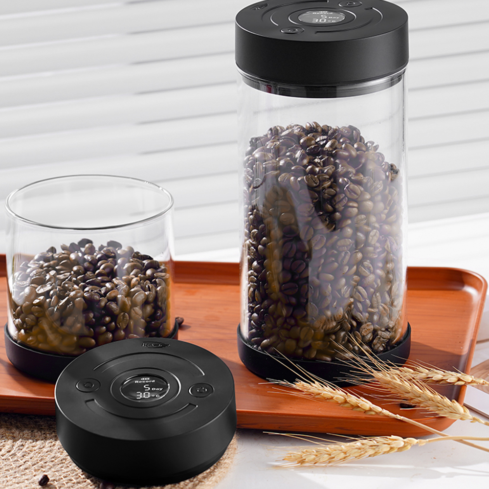 IKAPE Electric Vacuum Bean Canister With Digital Display - Thumbnail 5
