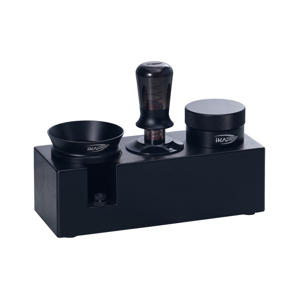 IKAPE Coffee Tamper and Organizer Box Kit wit Dosing Funnel