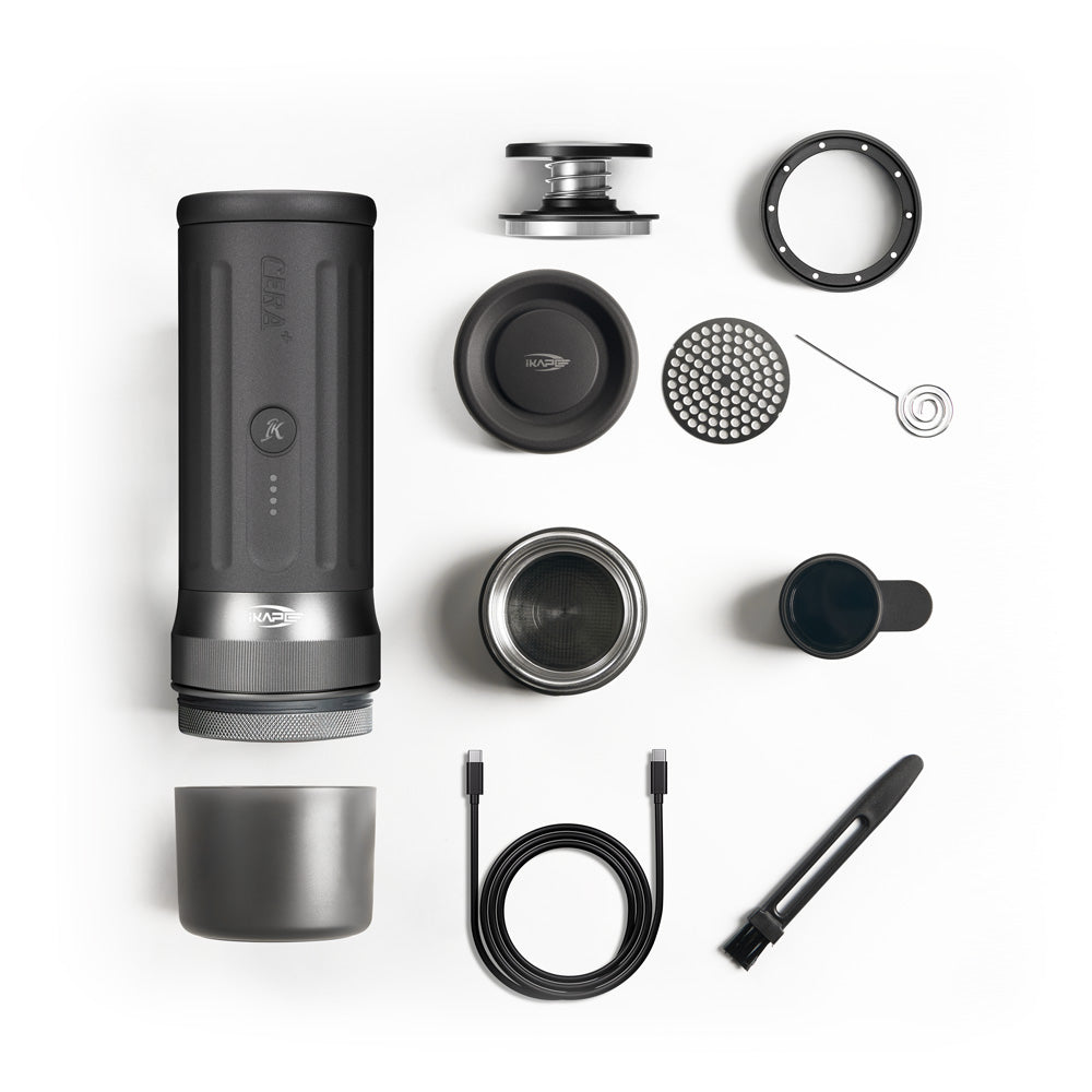 IKAPE Portable Coffee Maker with 58mm Bottomless Basket- KAPO K2 Pro