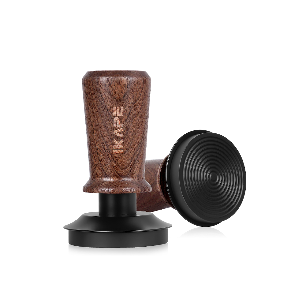 IKAPE V3 Calibrated Coffee Tamper(Wooden Handle,Black Base)