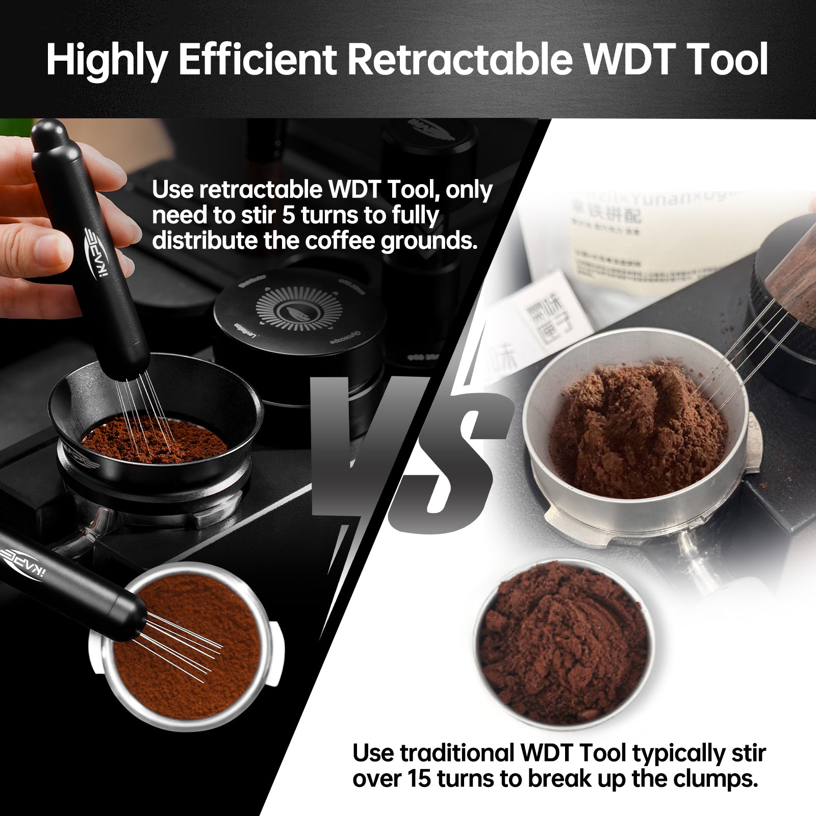 IKAPE Retractable Coffee WDT Tool With Stand