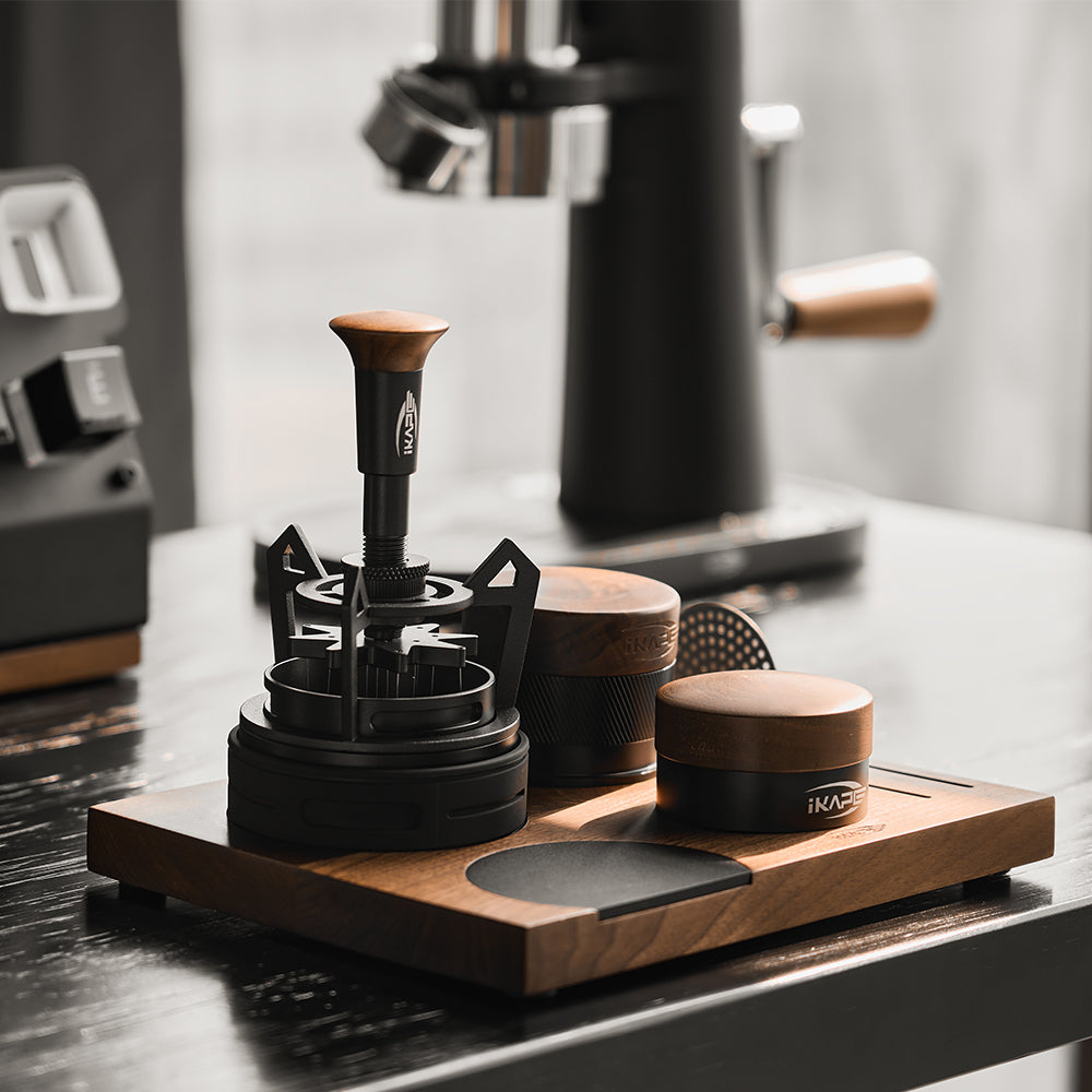 ikape_wood_coffee_tamper_distributor_set