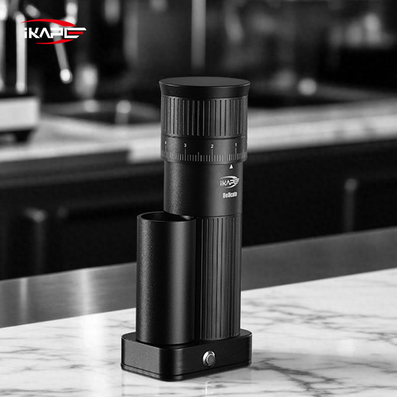 IKAPE Electric Coffee Grinder,Adjustable Burr Mill (Plug-in version)