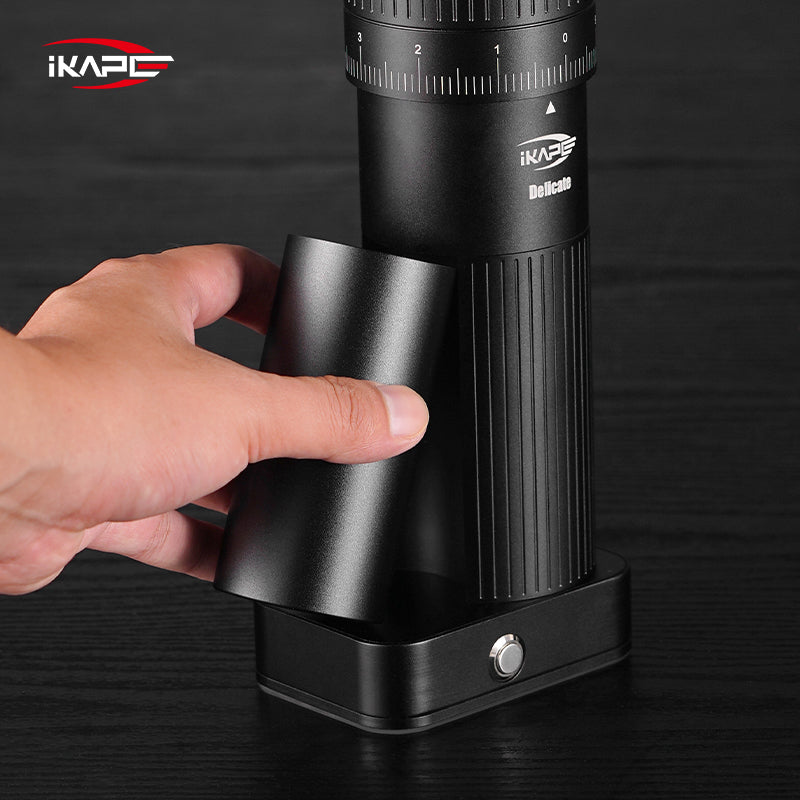 IKAPE Electric Coffee Grinder,Adjustable Burr Mill (Plug-in version)