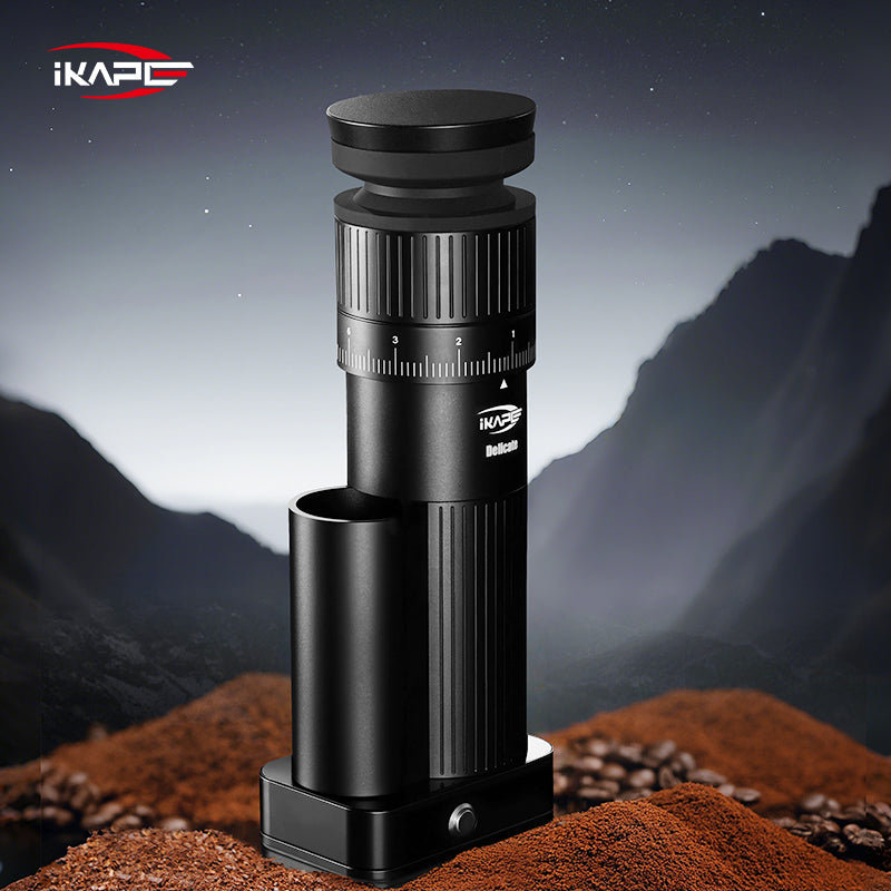 IKAPE Electric Coffee Grinder,Adjustable Burr Mill (Plug-in version)