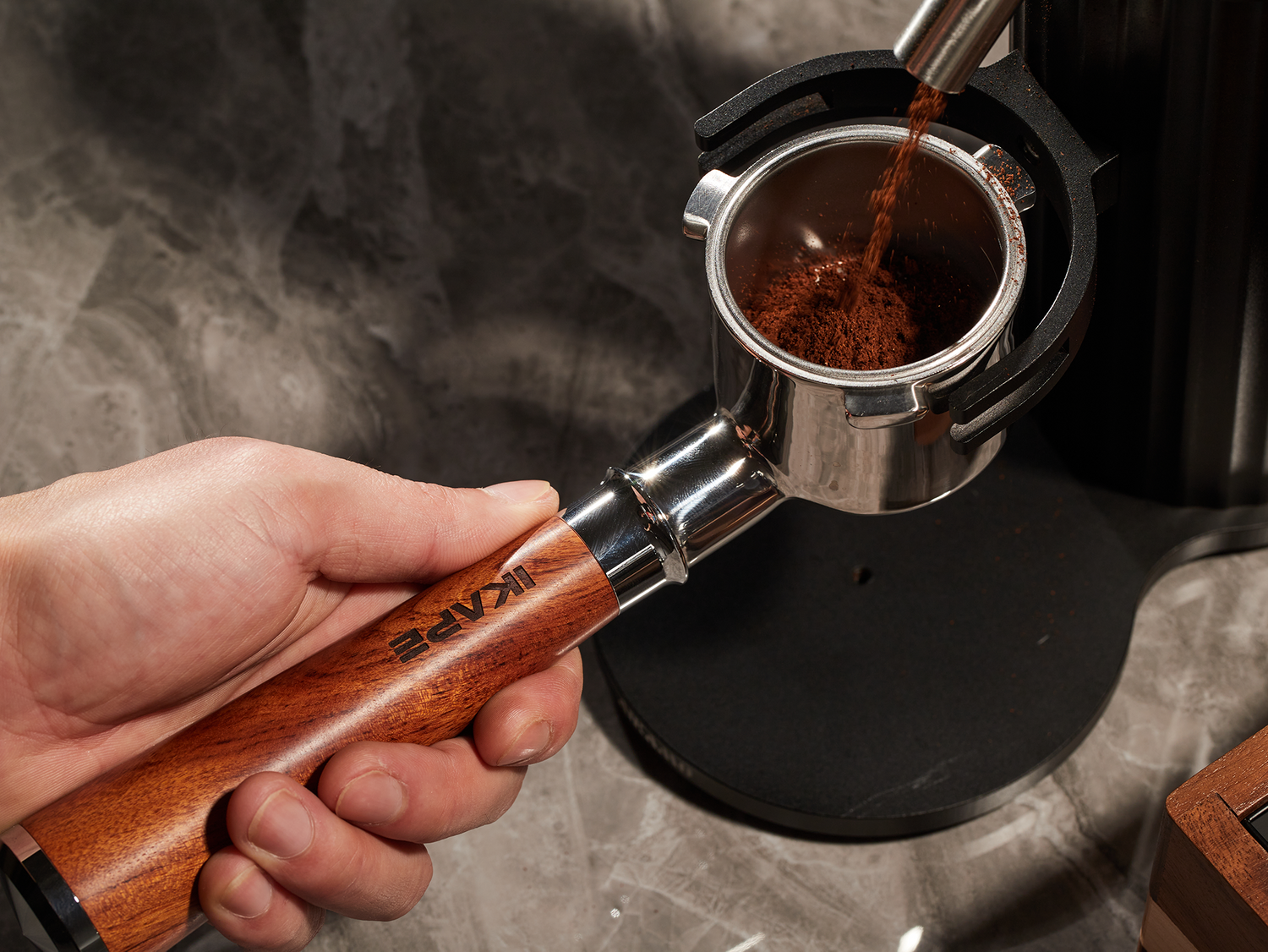 IKAPE Espresso 51mm Bottomless Portafilter Compatible with 51mm Delong