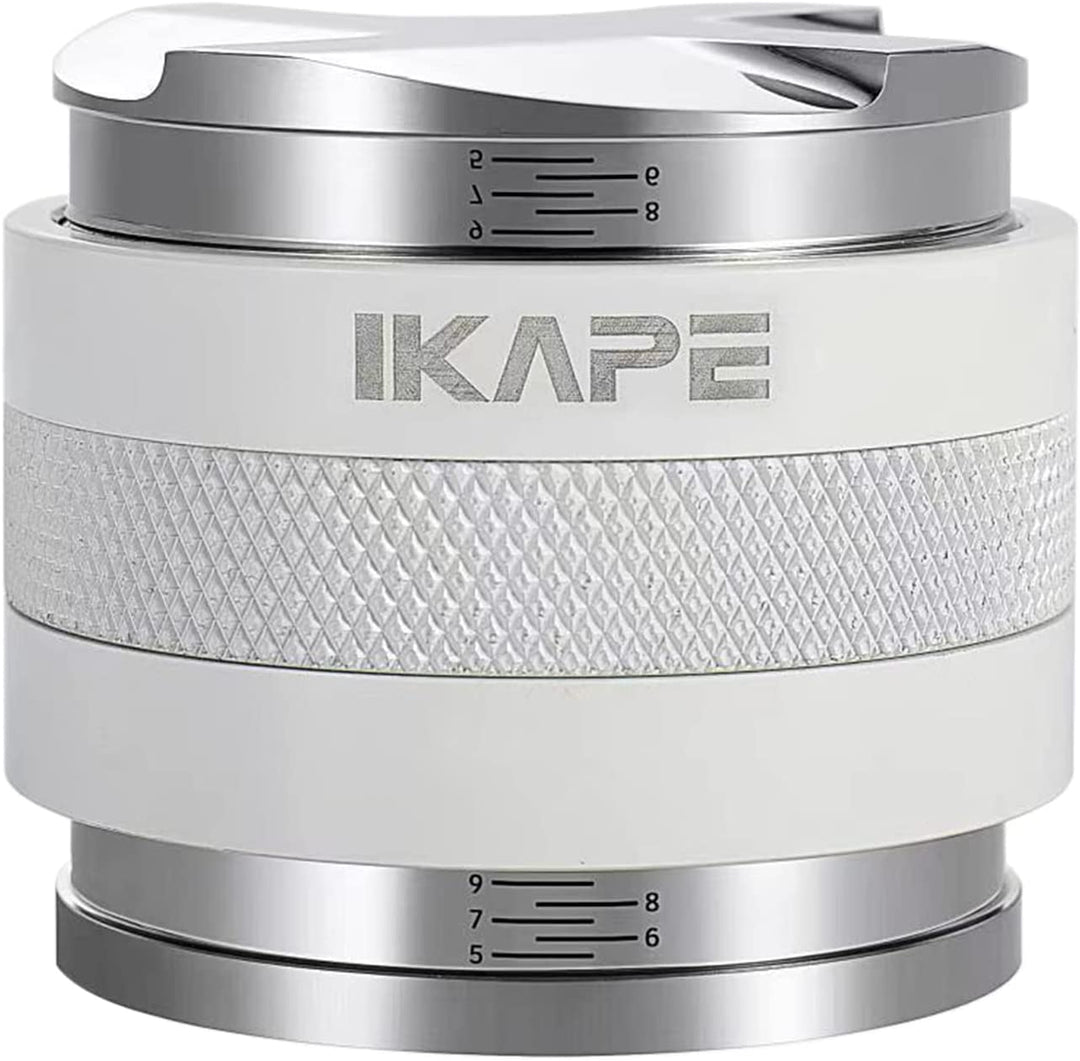 IKAPE Coffee Distributor & Hand Tamper, 2 in 1 Adjustable Depth Espresso Distributor